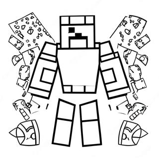 Minecraft Armor Coloring Page 51652-41352