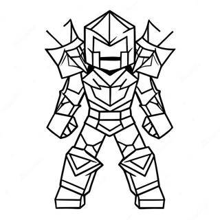 Diamond Armor Minecraft Coloring Page 51653-41361