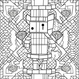 Diamond Armor Minecraft Coloring Page 51653-41363