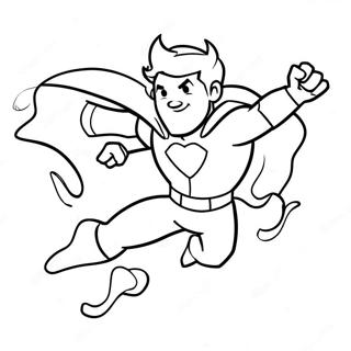 Brave Superhero Flying Coloring Page 51693-41391