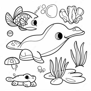 Pond Animals Coloring Pages