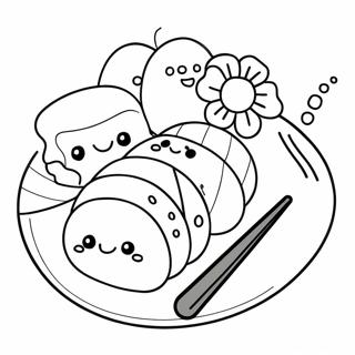 Food Kawaii Coloring Pages