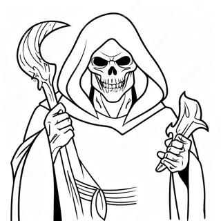 Demon Grim Reaper Coloring Pages