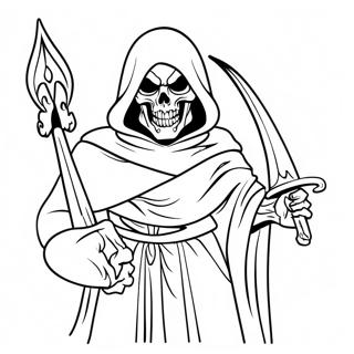 Demon Grim Reaper Coloring Page 51722-41412