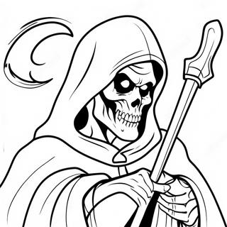 Creepy Demon Grim Reaper Coloring Page 51723-41406