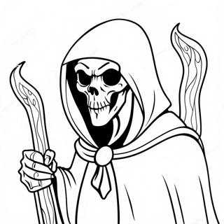 Creepy Demon Grim Reaper Coloring Page 51723-41407