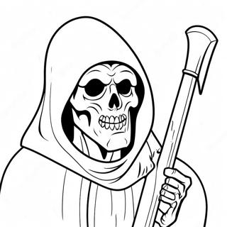 Creepy Demon Grim Reaper Coloring Page 51723-41408