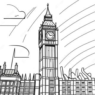 Big Ben At Sunset Coloring Page 51733-41418