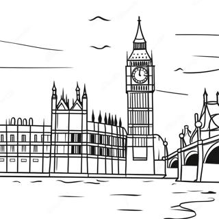 Big Ben At Sunset Coloring Page 51733-41419