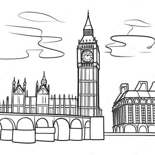 Big Ben At Sunset Coloring Page 51733-41420