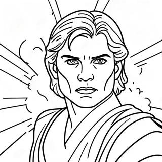 Anakin Skywalker Intense Battle Coloring Page 51763-41442