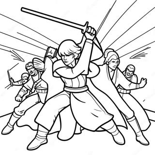 Anakin Skywalker Intense Battle Coloring Page 51763-41444