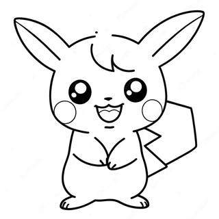 Cute Girl Pikachu Coloring Page 51772-41448