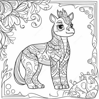 Thick Border Animal Coloring Page 51782-41458