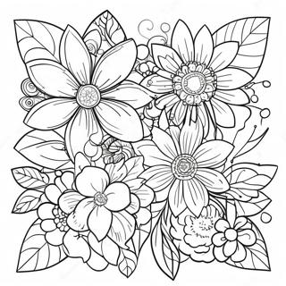 Thick Border Flower Coloring Page 51783-41454