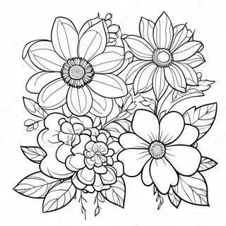 Thick Border Flower Coloring Page 51783-41455