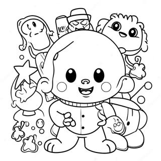 D Billions Fun Characters Coloring Page 51803-41471