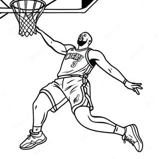 Dwyane Wade Dunking Coloring Page 51823-41486