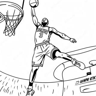 Dwyane Wade Dunking Coloring Page 51823-41487