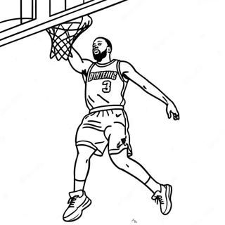 Dwyane Wade Dunking Coloring Page 51823-41488