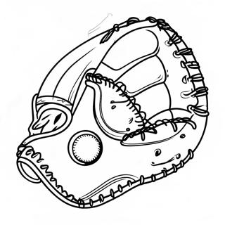 Vintage Baseball Glove Coloring Page 51853-41514