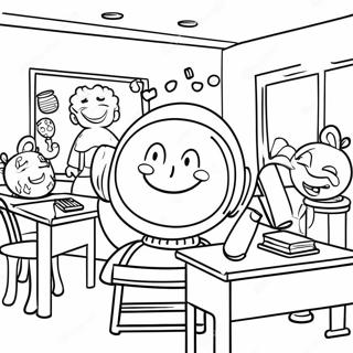 Cheerful Classroom Coloring Page 51893-41545