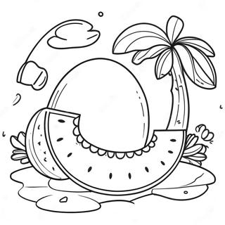 Colorful Melon Playground Scene Coloring Page 51913-41561