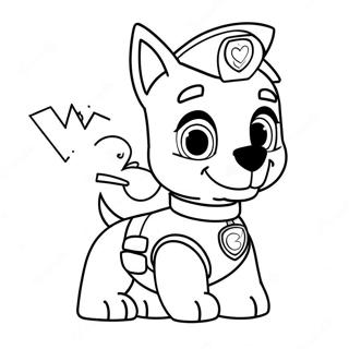 Paw Patrol Valentines Coloring Page 51922-41567