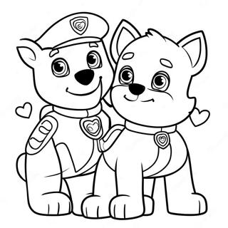 Paw Patrol Valentines Coloring Page 51922-41568