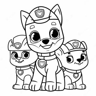 Charming Paw Patrol Pups Coloring Page 51923-41574