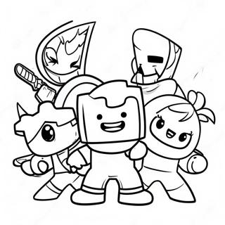 Epic Bedwars Characters Coloring Page 51933-41580