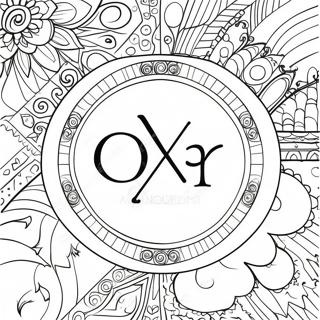 Colorful Alpha And Omega Symbol Coloring Page 51973-41610