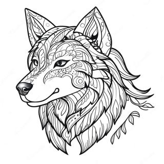 Spirit Wolf Majestic Coloring Page 51982-41614