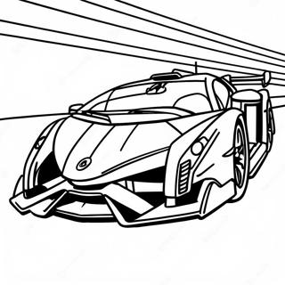 Lamborghini Veneno Racing On Track Coloring Page 51993-41624