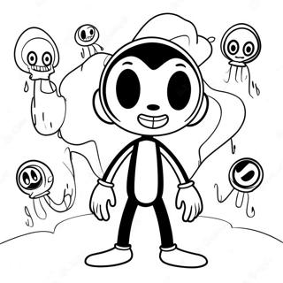 Bendy And The Dark Revival Coloring Page 52002-41628