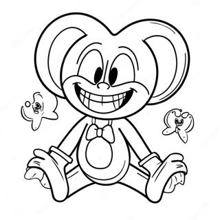 Bendy With A Creepy Smile Coloring Page 52003-41633