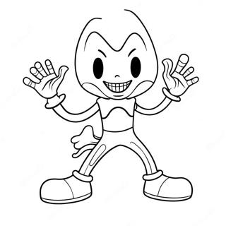 Bendy With A Creepy Smile Coloring Page 52003-41634