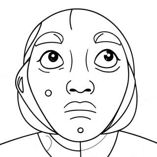 Sad Face Coloring Page 52012-41638