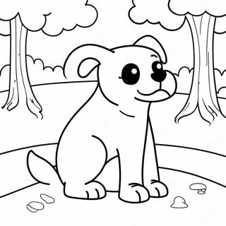 Lonely Dog Coloring Page 52013-41641