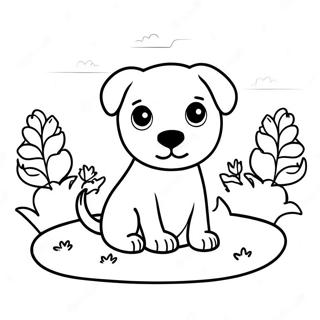 Lonely Dog Coloring Page 52013-41642