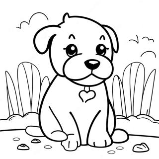 Lonely Dog Coloring Page 52013-41643