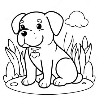 Lonely Dog Coloring Page 52013-41644