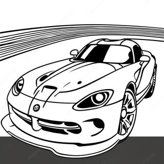 Dodge Viper Racing On Track Coloring Page 52023-41649