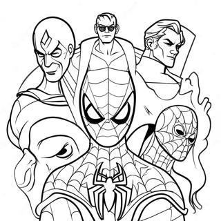 Spider Man No Way Home Villains Coloring Page 5202-4325