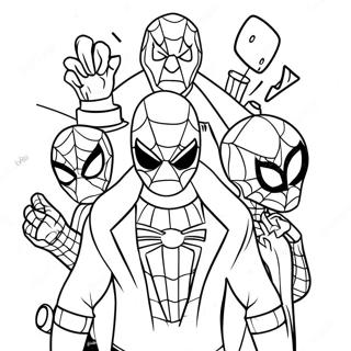 Spider Man No Way Home Villains Coloring Page 5202-4326