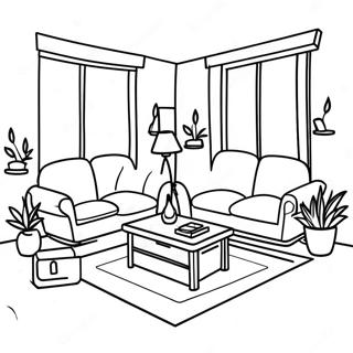 Cozy Living Room Furniture Coloring Page 52033-41655