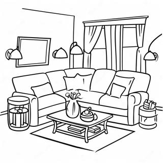 Cozy Living Room Furniture Coloring Page 52033-41656