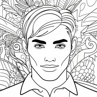 Zane With Colorful Background Coloring Page 52043-41669