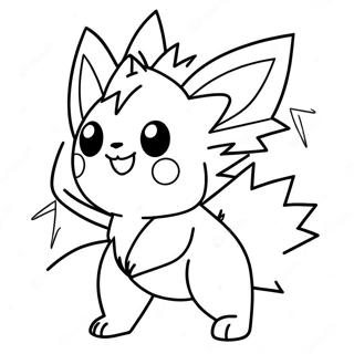 Cute Jolteon With Sparkling Electricity Coloring Page 52073-41697