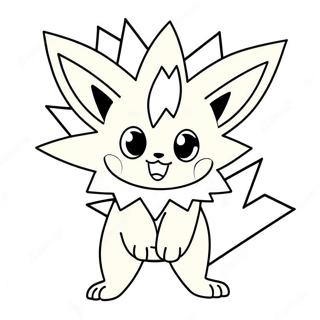 Cute Jolteon With Sparkling Electricity Coloring Page 52073-41699